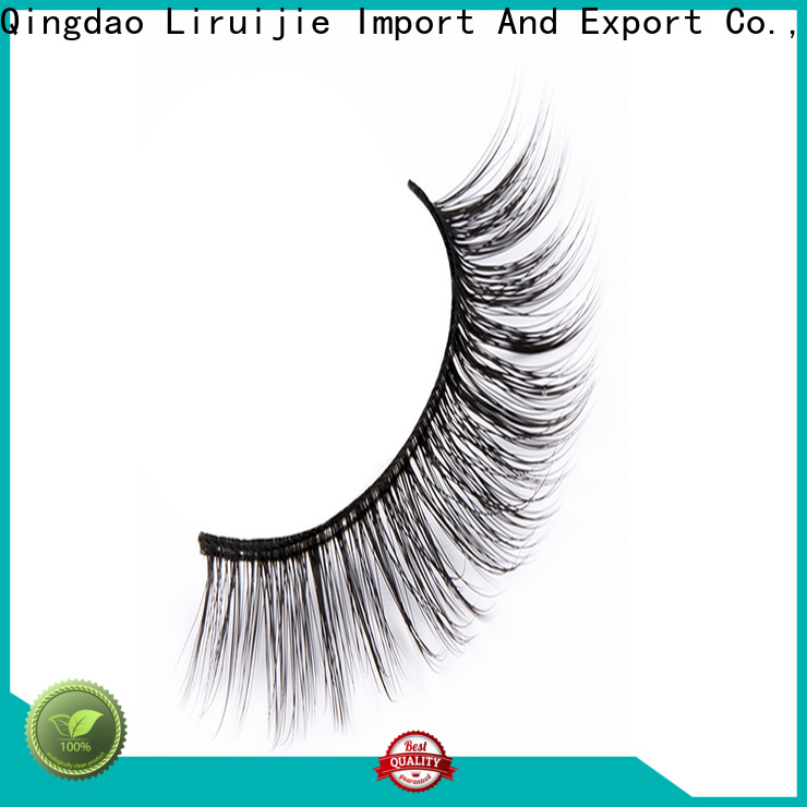 Liruijie fluffy synthetic magnetic eyelashes for business for round eyes